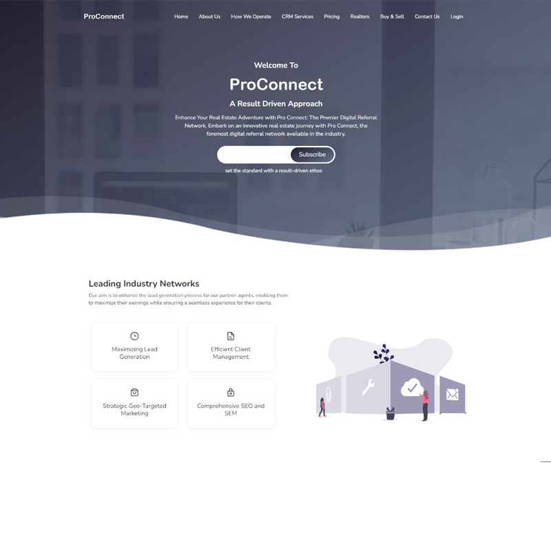 Pro Connect website