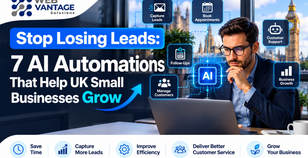 AI automation helping UK small businesses capture leads, manage customers and improve efficiency